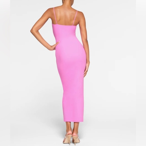SKIMS LONG SLIP DRESS NEON ORCHID PINK SIZE 3X - Picture 2 of 4